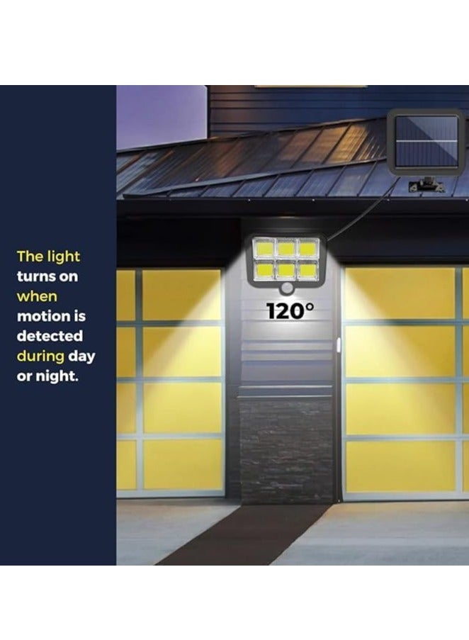 سبيس شوب مصباح شمسي مع مستشعر حركة، كشاف LED للإضاءة الخارجية - Image 2