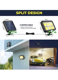 سبيس شوب مصباح شمسي مع مستشعر حركة، كشاف LED للإضاءة الخارجية  - Image 5