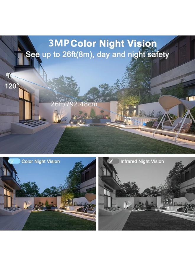 Solar Security Camera Wireless Outdoor 3MP Color Night Vision 2 Way Talk Human Detection - Image 5