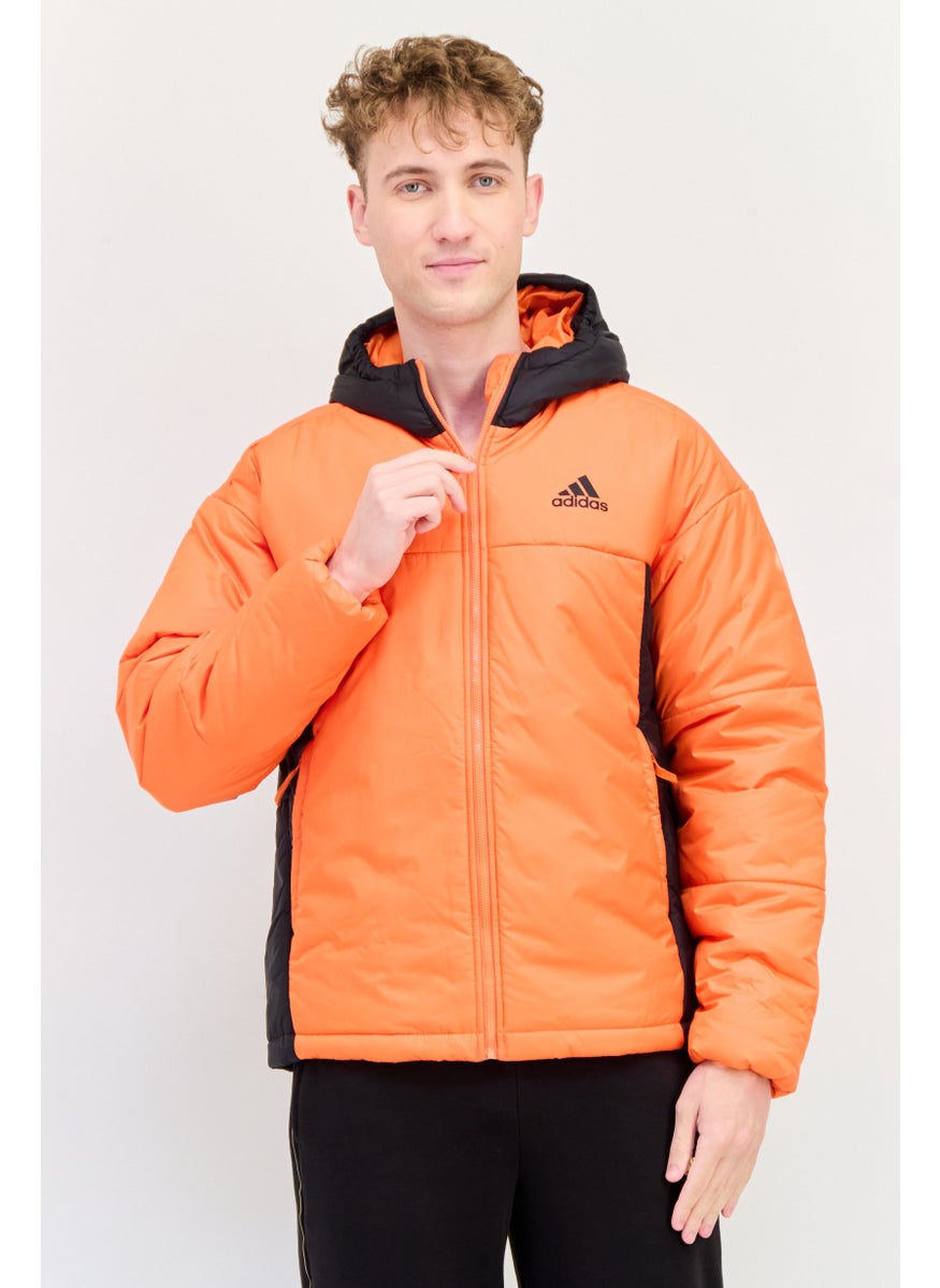 Adidas Men Sportswear Fit Long Sleeves Outdoor Jacket, Orange  - Image 1