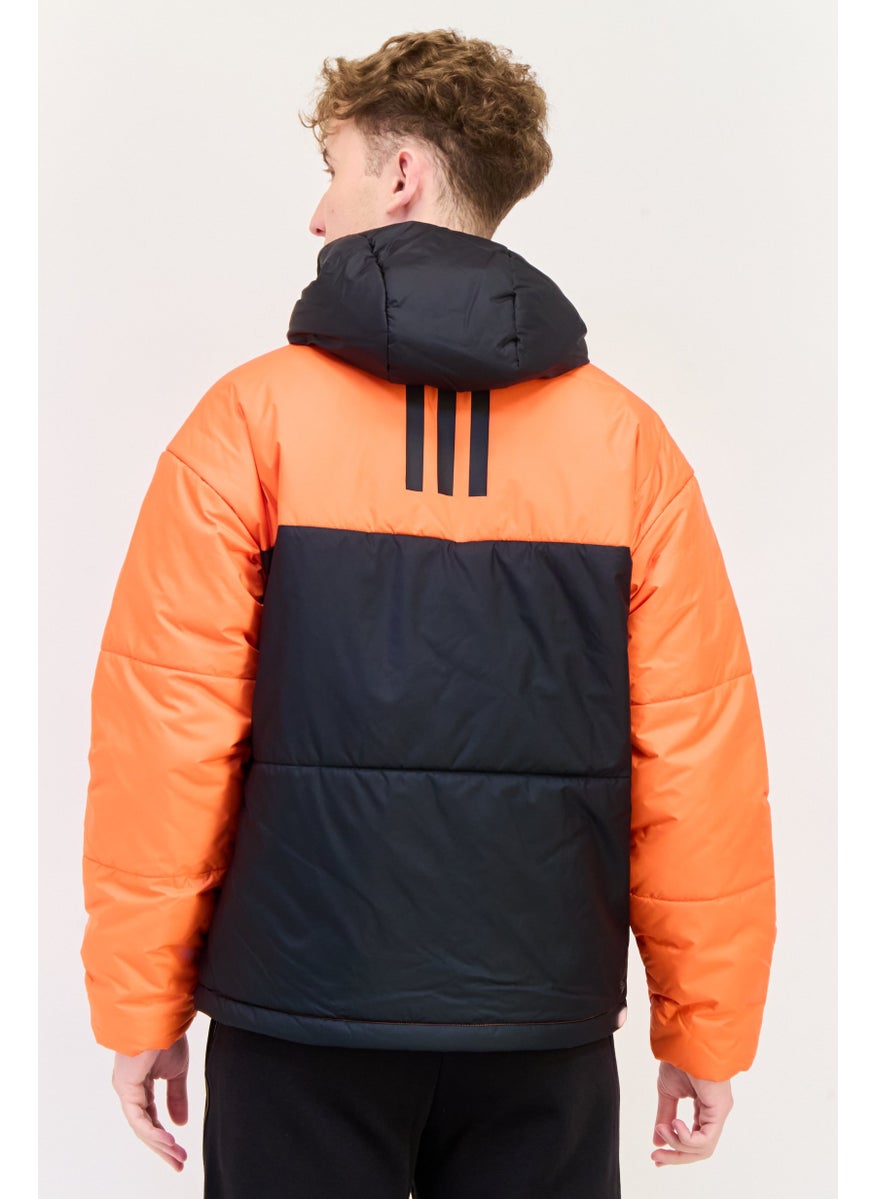 Adidas Men Sportswear Fit Long Sleeves Outdoor Jacket, Orange  - Image 3