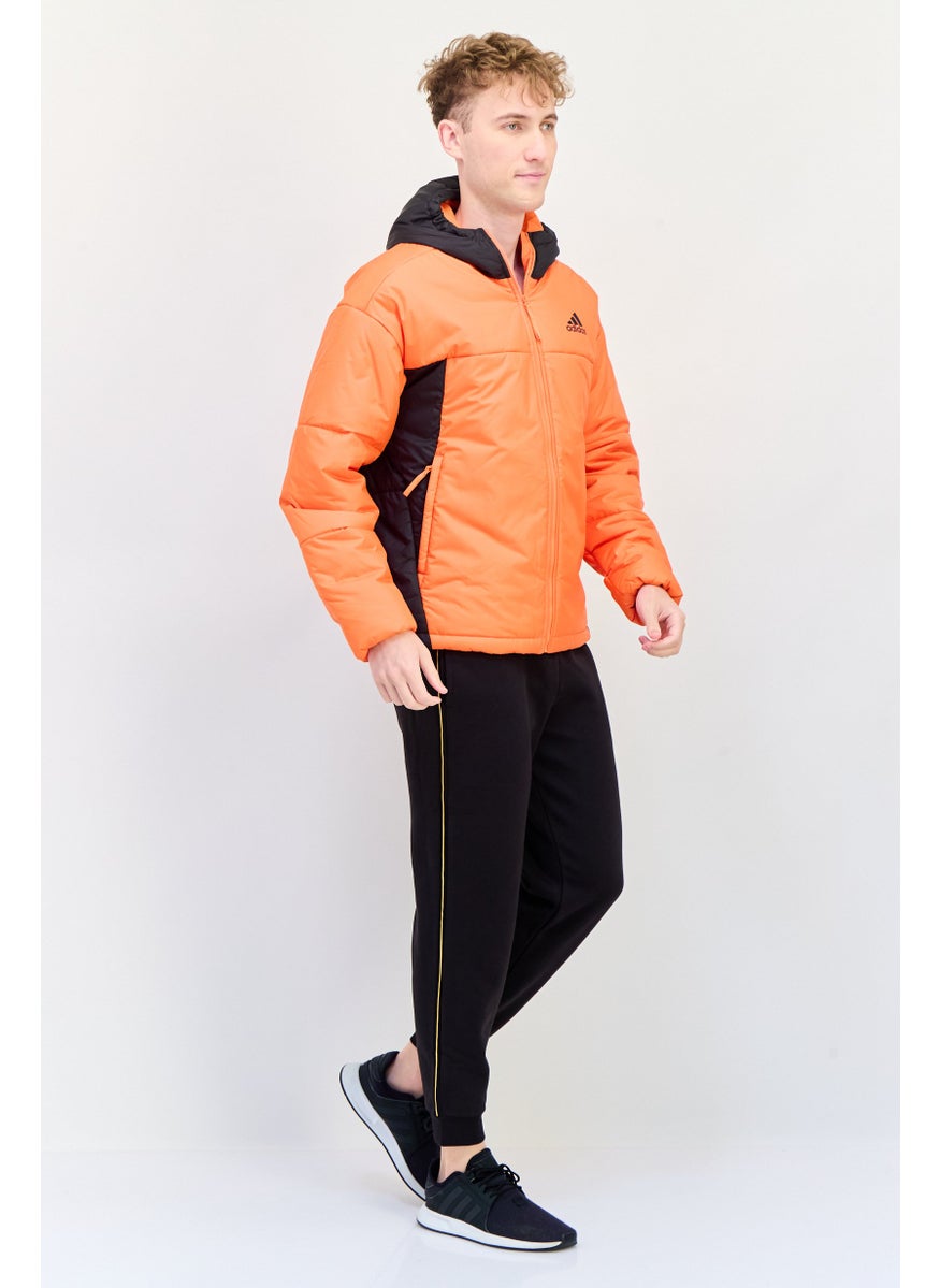 Adidas Men Sportswear Fit Long Sleeves Outdoor Jacket, Orange  - Image 4