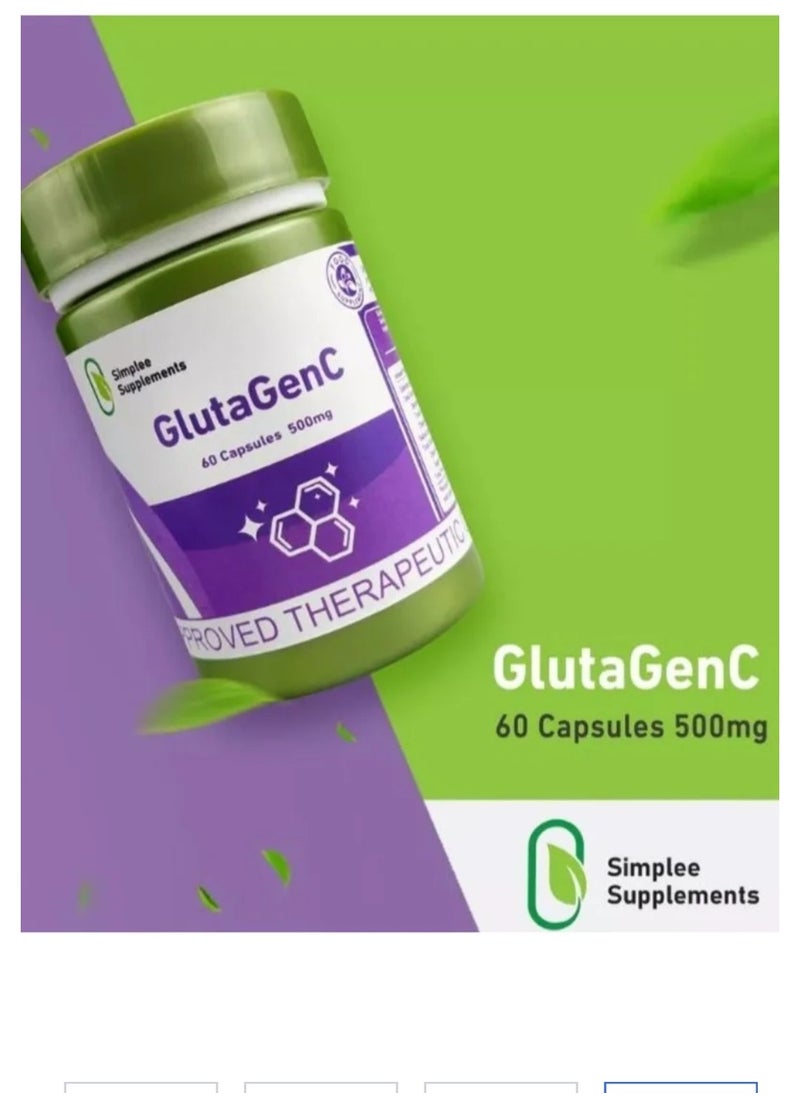 Simplee Supplements Gluta Genc 60 Capsules  - Image 1