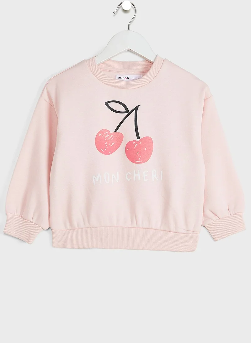MINOTI Kids Printed Crew Neck Sweatshirt