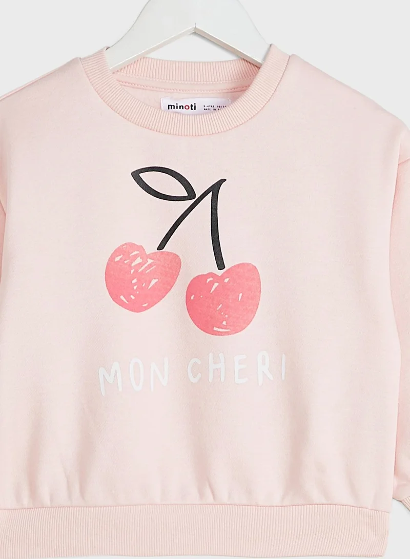 MINOTI Kids Printed Crew Neck Sweatshirt