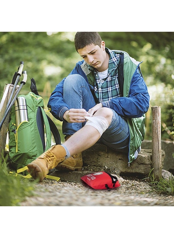 General Medi Mini First Aid Kit, 110 Piece Small First Aid Kit - Includes Emergency Foil Blanket, Scissors for Travel, Home, Office, Vehicle, Camping, Workplace & Outdoor (Red) - Image 5