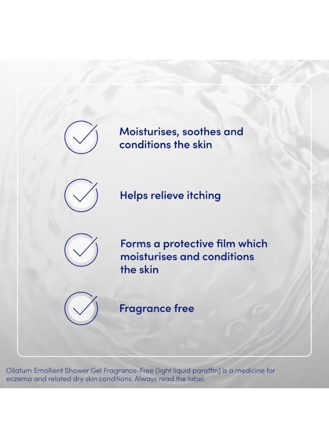 Oilatum Shower Gel Fragrance Free to Treat Dry Skin & Eczema 150ml - Image 3