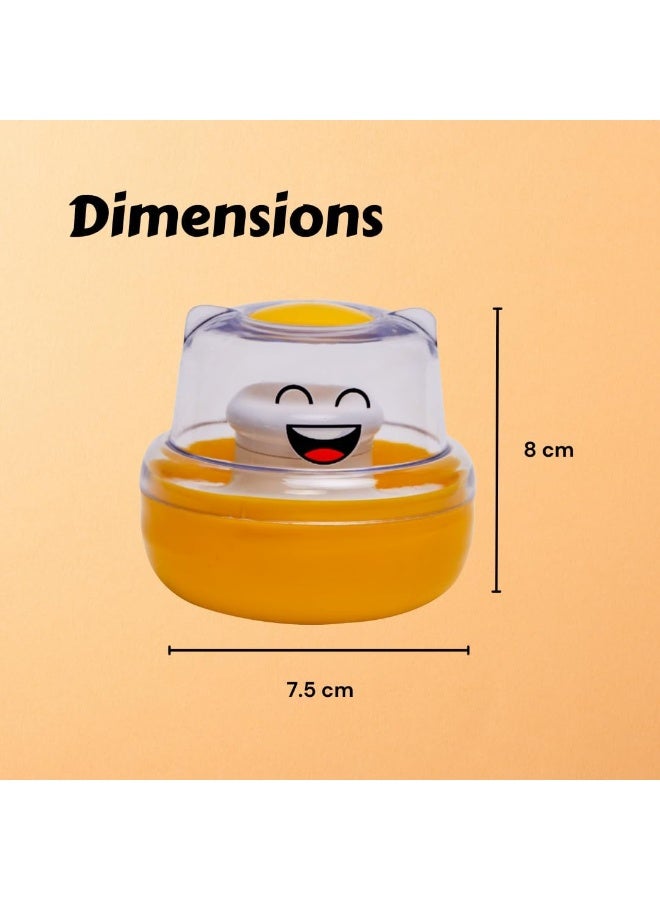 ادور مجموعة بودرة منتفخة من Adore WOW - منتفخة بودرة ما بعد الاستحمام للعناية بالطفل مع صندوق حامل بودرة التلك المحمول (أصفر مبتسم) - Image 2