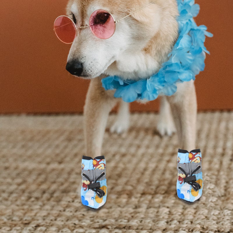 2 Sets of Anti- Dog Shoes Protective Puppy Shoes Convenient Pet Shoes Supple Dog Boots - Image 4