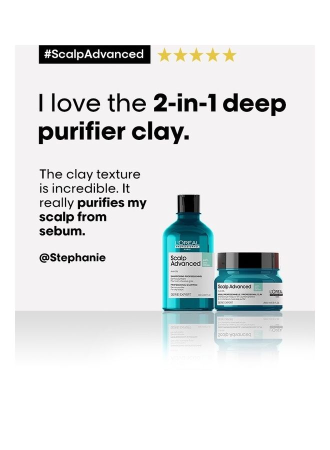 لوريال بروفيسيونال فروة الرأس المتقدمة المضادة للدهنية 2 في 1 الطين المنقي العميق - Image 4