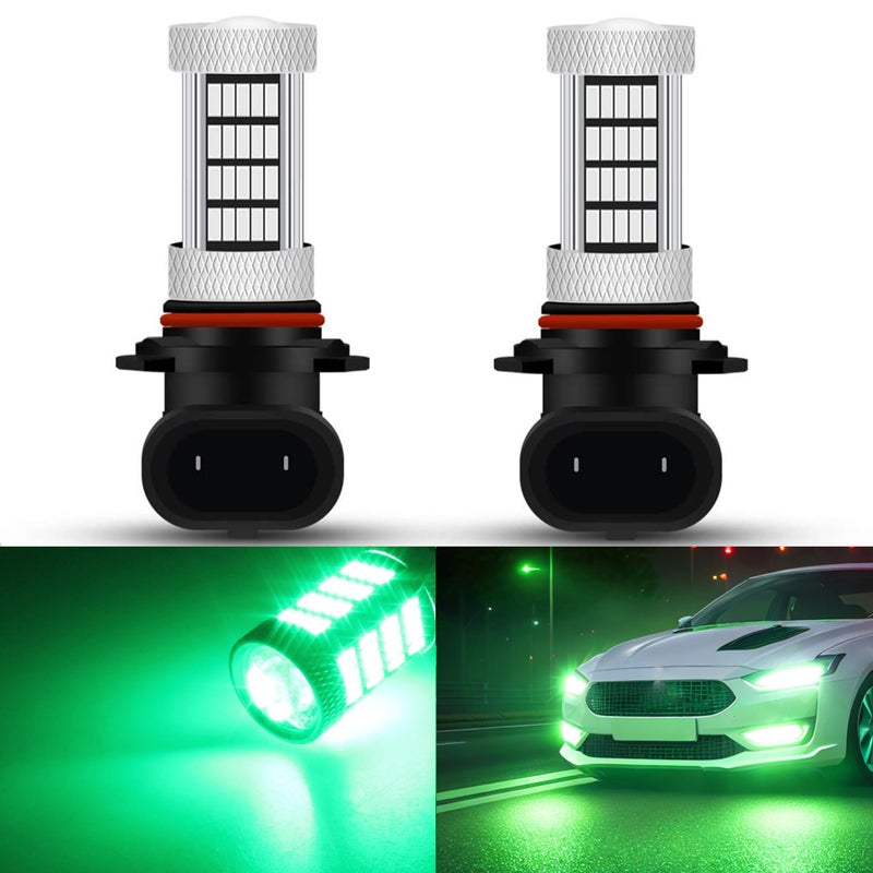 GLOFE High Power 92smd LED Bulbs Green 9005 9006 9145 9140 H10 Super Bright Fog Light or Daytime Running Driving Lights (DRL Lamps) Replacement for Cars,Trucks, SUVs, Vans - Image 1