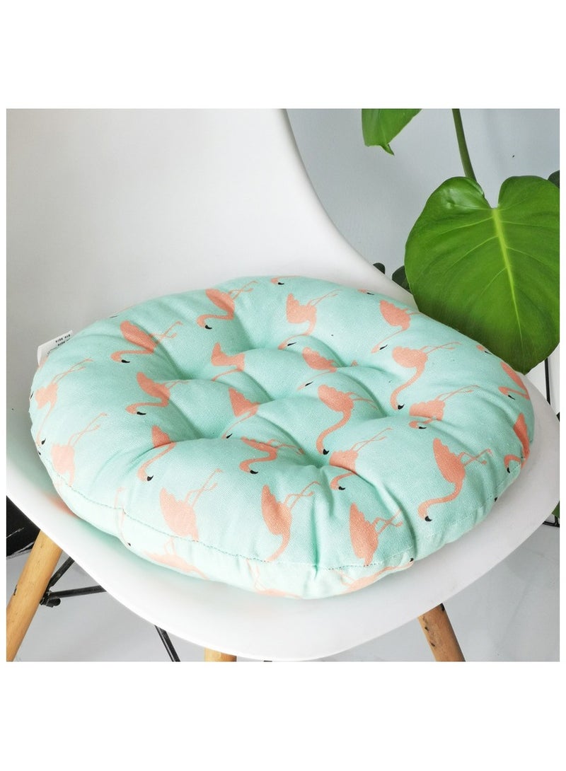 Anna Comfortable Cotton-Linen Breathable Round Chair Cushion for Home and Office - Image 3