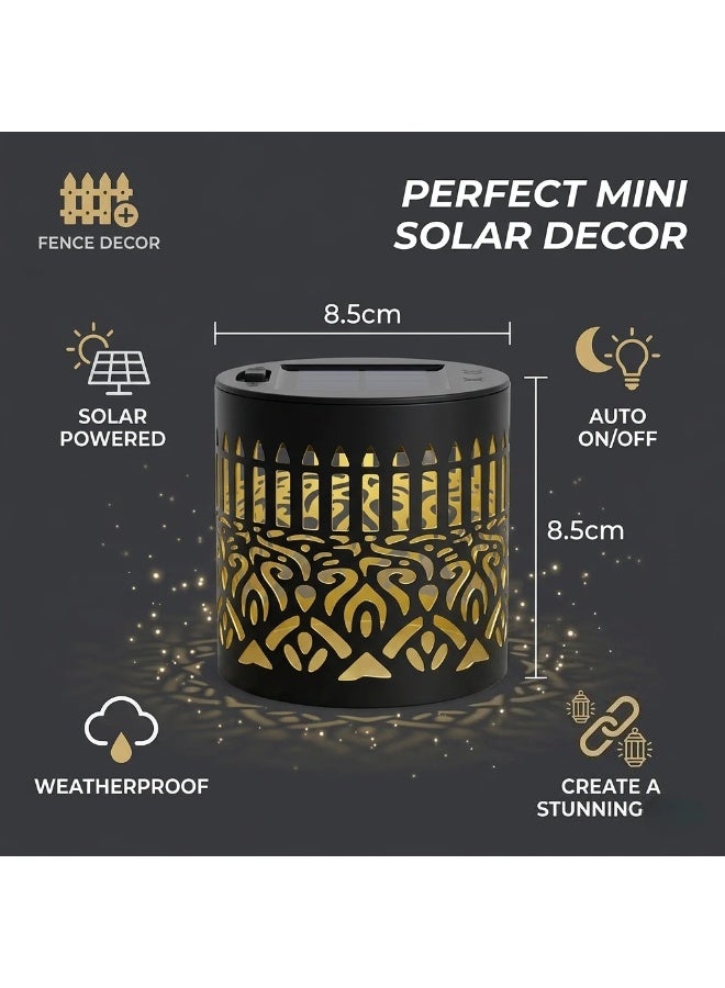 2PCS Solar Outdoor Wall Lights, Waterproof Projection Lamp for Garden Patio Landscape Decor, Auto On/Off Fence Lights - Image 3