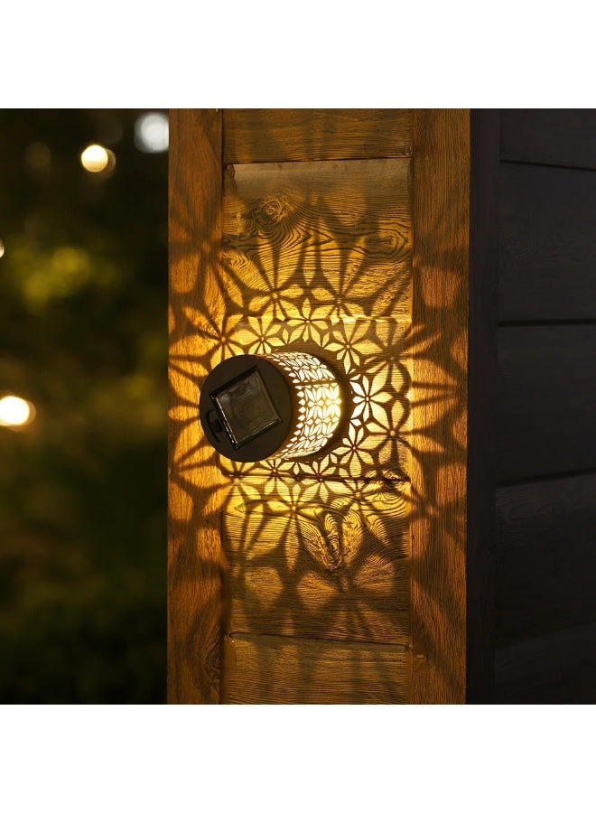 2PCS Solar Outdoor Wall Lights, Waterproof Projection Lamp for Garden Patio Landscape Decor, Auto On/Off Fence Lights - Image 4
