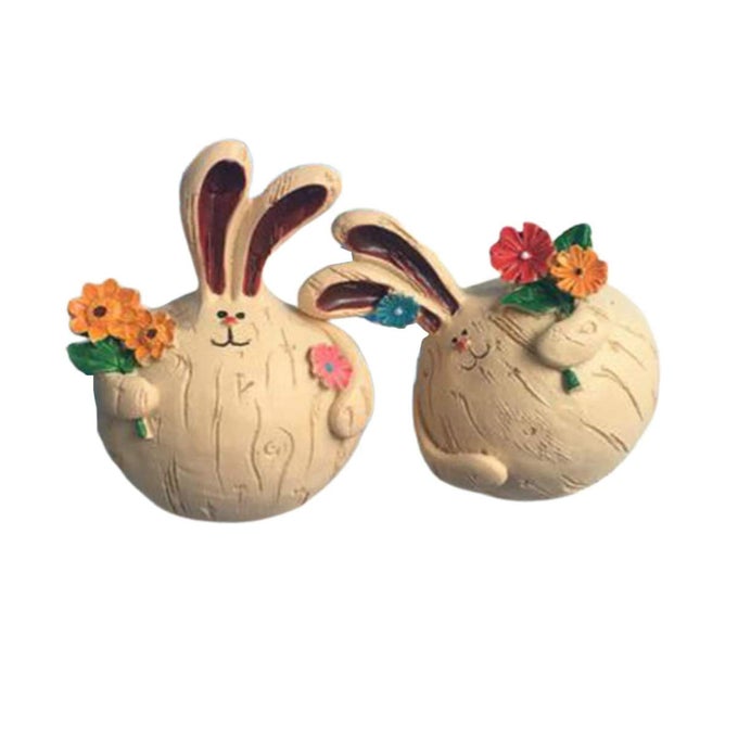 Easter Bunny Rabbit Resin Figurines StatueEaster Garden Home DecorationsEaster Gift