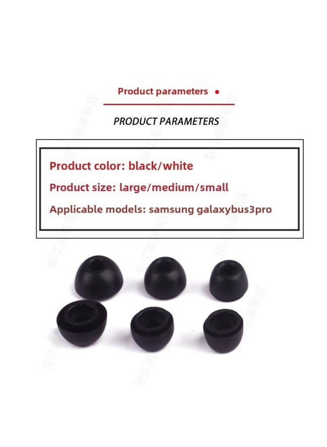 For Samsung Buds3 Pro Earplugs Samsung 3pro Ear Cap Samsung Galaxy Buds3 Pro Earmuffs-Color:Black Small Size/s1-Model:Samsung Galaxy Buds3 Pro Earplugs  - Image 3