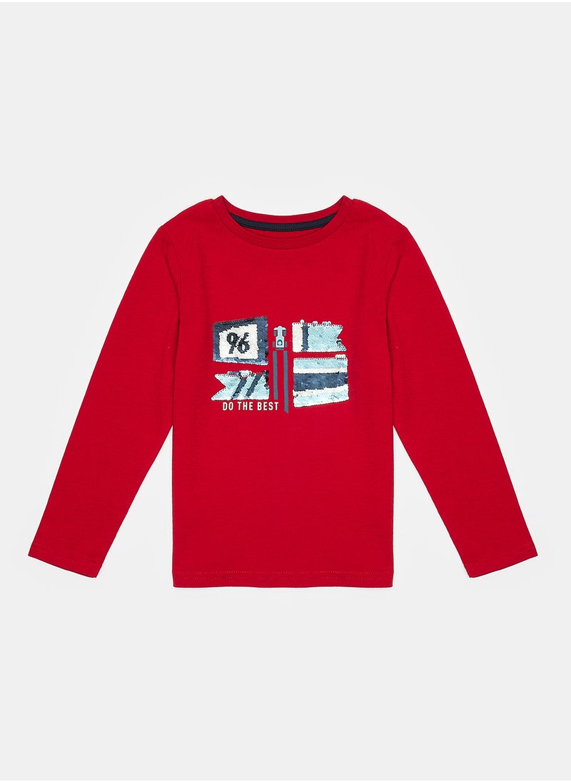 Okaidi Red T-Shirt for Boys  - Image 1
