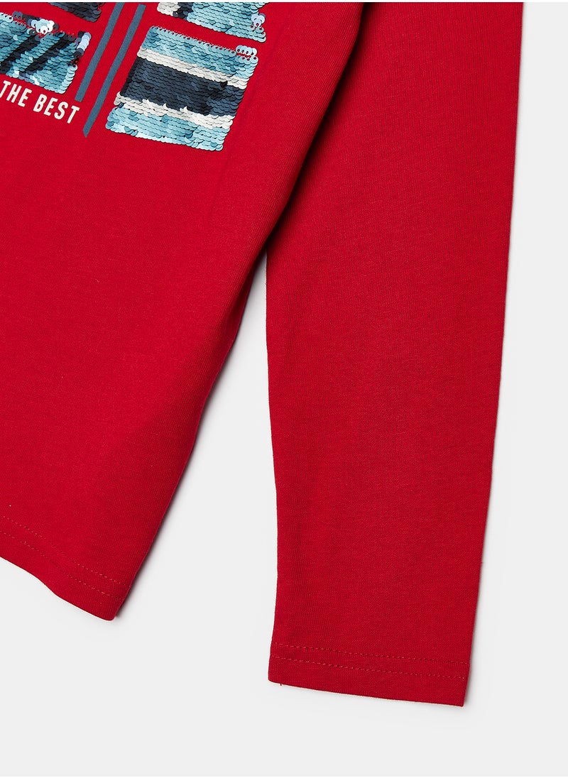 Okaidi Red T-Shirt for Boys  - Image 4