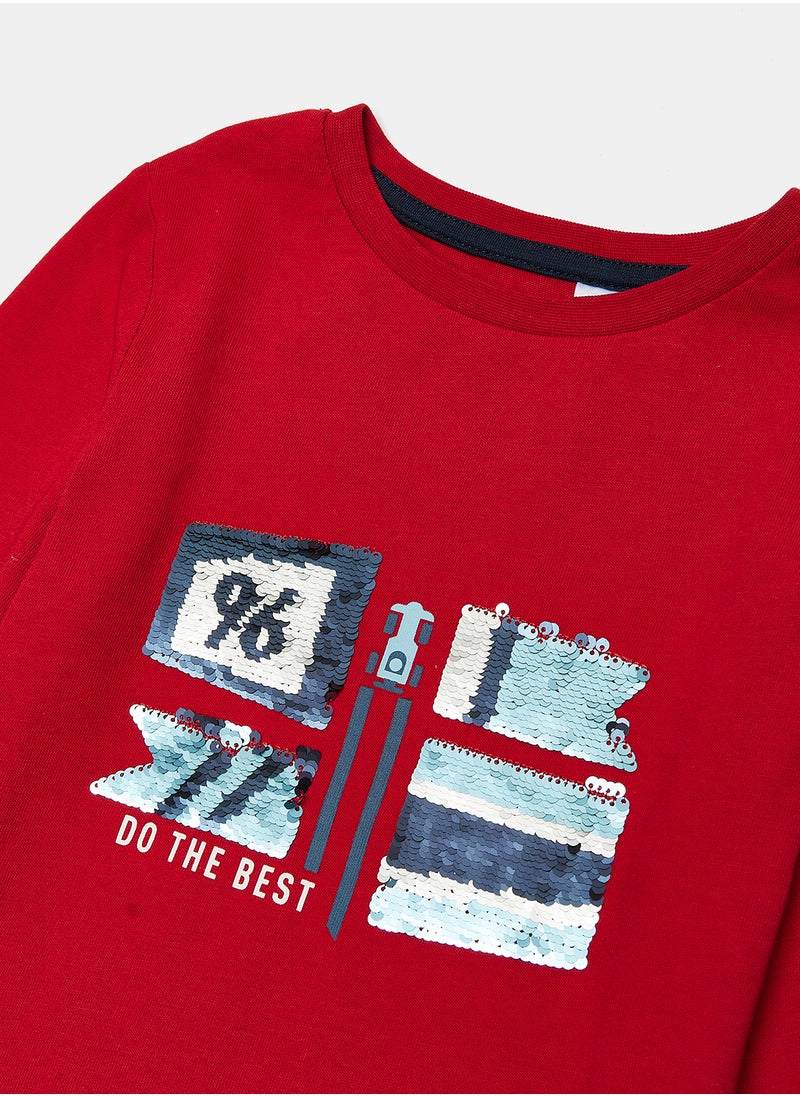 Okaidi Red T-Shirt for Boys  - Image 3