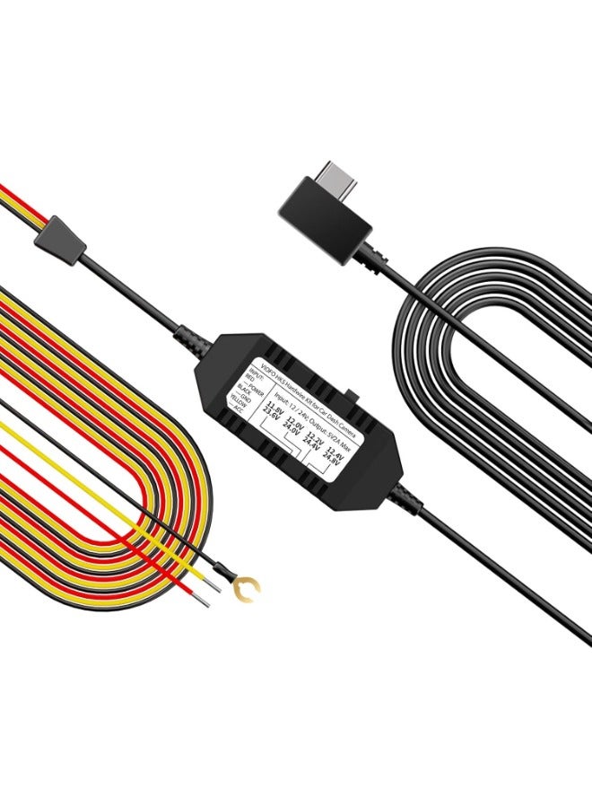 Viofo HK5 Dash Cam Hardwire Kit USB‑C 3.5m – ACC Power Cable with Low Voltage Protection for Parking Mode, Continuous Power for VS1, 12–24V Fuse Tap Adapter - Image 1