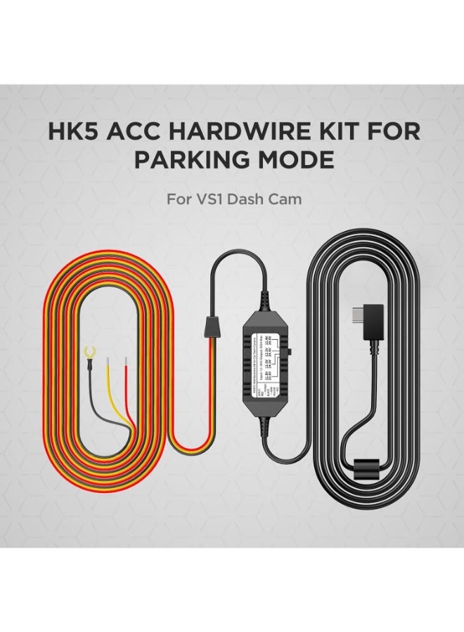 Viofo HK5 Dash Cam Hardwire Kit USB‑C 3.5m – ACC Power Cable with Low Voltage Protection for Parking Mode, Continuous Power for VS1, 12–24V Fuse Tap Adapter - Image 2