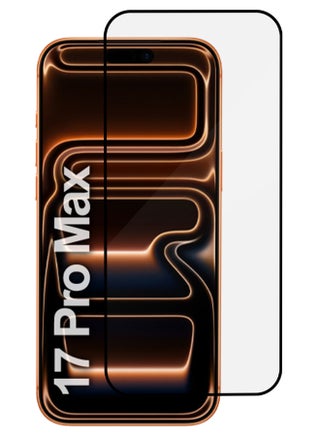 Screen Protector for iPhone 17 Pro Max - 3D Full Coverage 9H Tempered Glass Bubble-Free Installation High Protection Scratch Resistant Side Black-1 - view 3