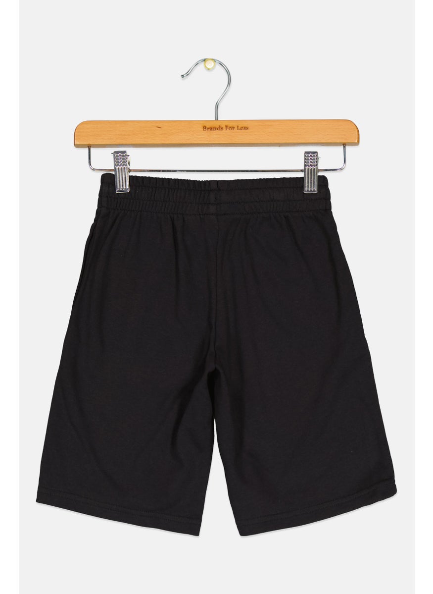 Adidas Kids Boy Graphic Print Training Shorts, Black  - Image 2