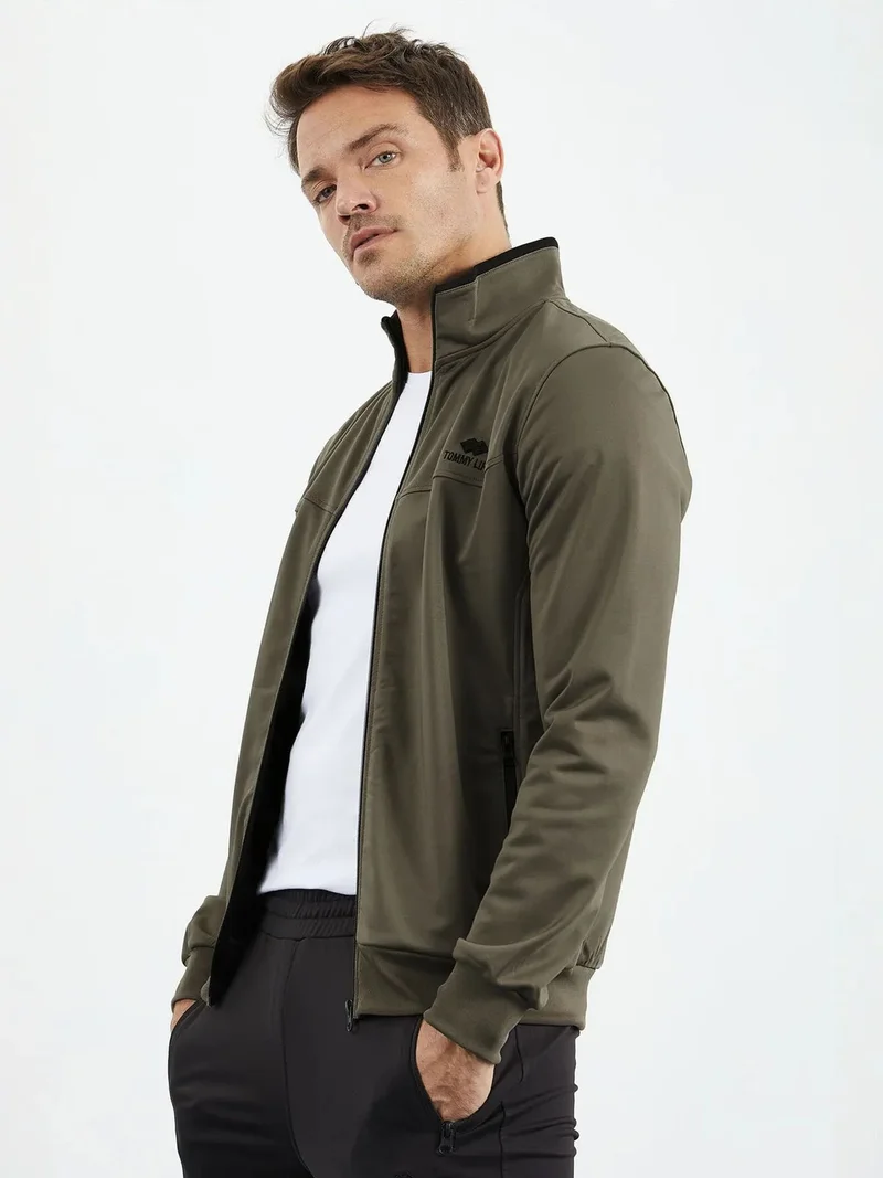 تومي لايف TOMMY Men's Scuba Knit Active Set With Zipper Collar