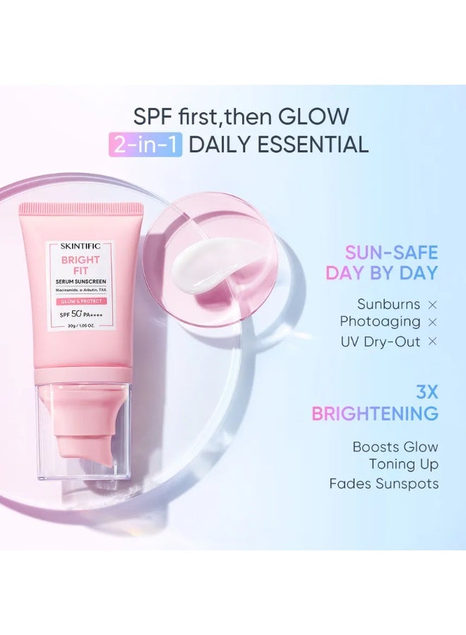 سكينتفيك واقي الشمس سيروم سكينتيفيك برايت فيت بعامل حماية SPF50+ PA ++++ 30 غرام - Image 2