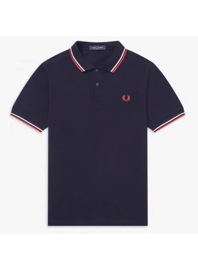 فريد بيري بولر رجالي موديل ضيق (Slim Fit) - قميص بولو بكمام قصير للعمل والاسترخاء - Image 2