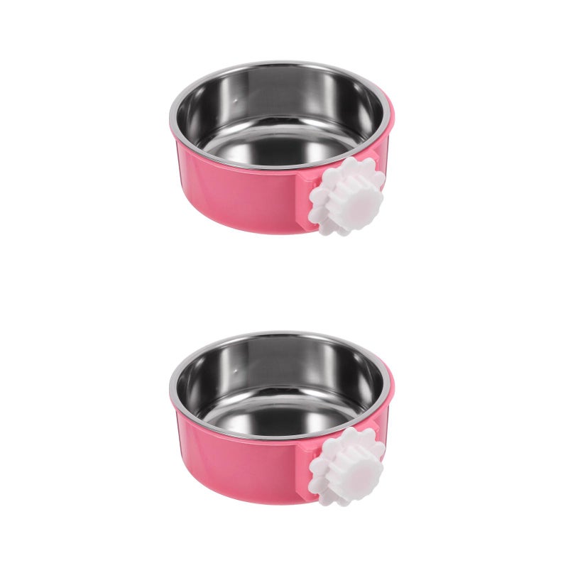 2pcs Stainless Steel Pet Feeder Hanging Food Feeding Bowl Pet Supplies for Dog Cat ( , Size L) - Image 3
