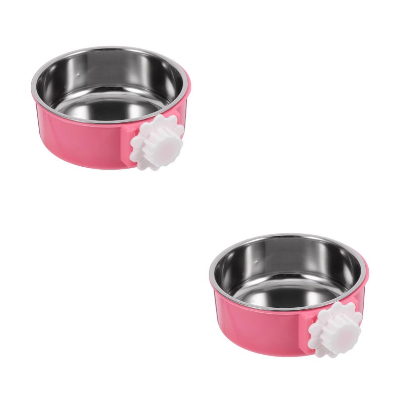 2pcs Stainless Steel Pet Feeder Hanging Food Feeding Bowl Pet Supplies for Dog Cat ( , Size L) - Image 4
