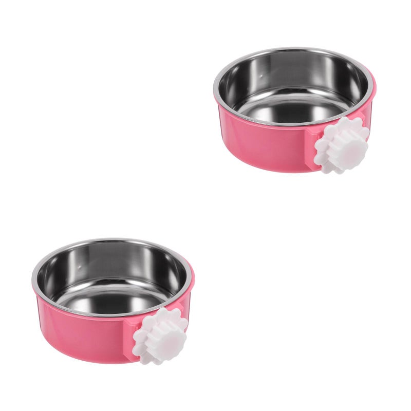 2pcs Stainless Steel Pet Feeder Hanging Food Feeding Bowl Pet Supplies for Dog Cat ( , Size L) - Image 5