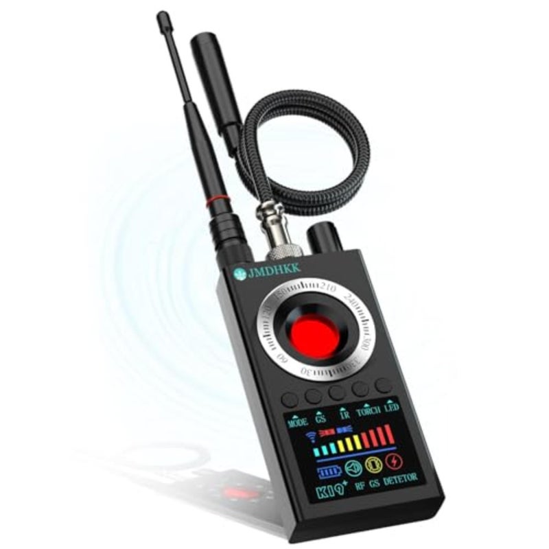 K19 Hidden Camera Detector for Travel, Office, Hotel, Cars Magnetic, RF Signal IR Detection with Flashlight Black ABS Plastic Compact, Portable, Multi-Functional Privacy Protection Device - Image 1