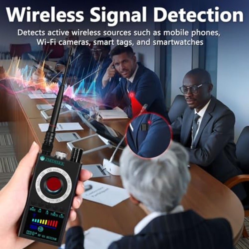 K19 Hidden Camera Detector for Travel, Office, Hotel, Cars Magnetic, RF Signal IR Detection with Flashlight Black ABS Plastic Compact, Portable, Multi-Functional Privacy Protection Device - Image 5