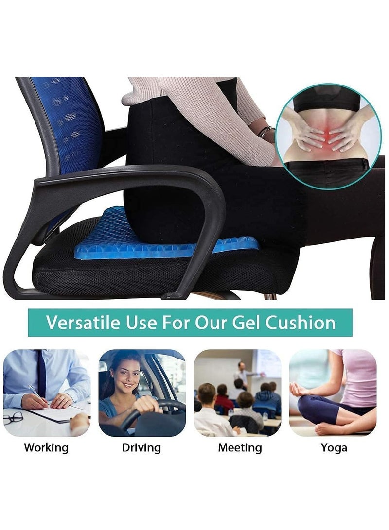 Yameem Egg Sitter Orthopaedics Seat Gel Pad Cushion With Non-Slip Cover Cool Breathable Honeycomb Design Absorbs Pressure Points For Home Car Office Chair Relief Long Sitting Hip Back Waist Spinal Pain - Image 4