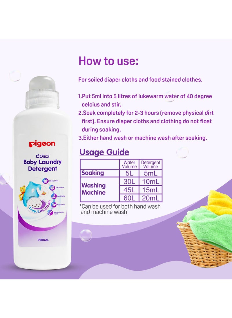 pigeon Baby Laundry Detergent  900ml Twin Pack  - Image 4