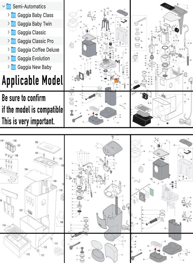 FUSHIPRO The O-Ring Repair Kits use to Solve The Leakage Problem of GAGGIA Semi Automatics Series Coffee Machines - Image 3