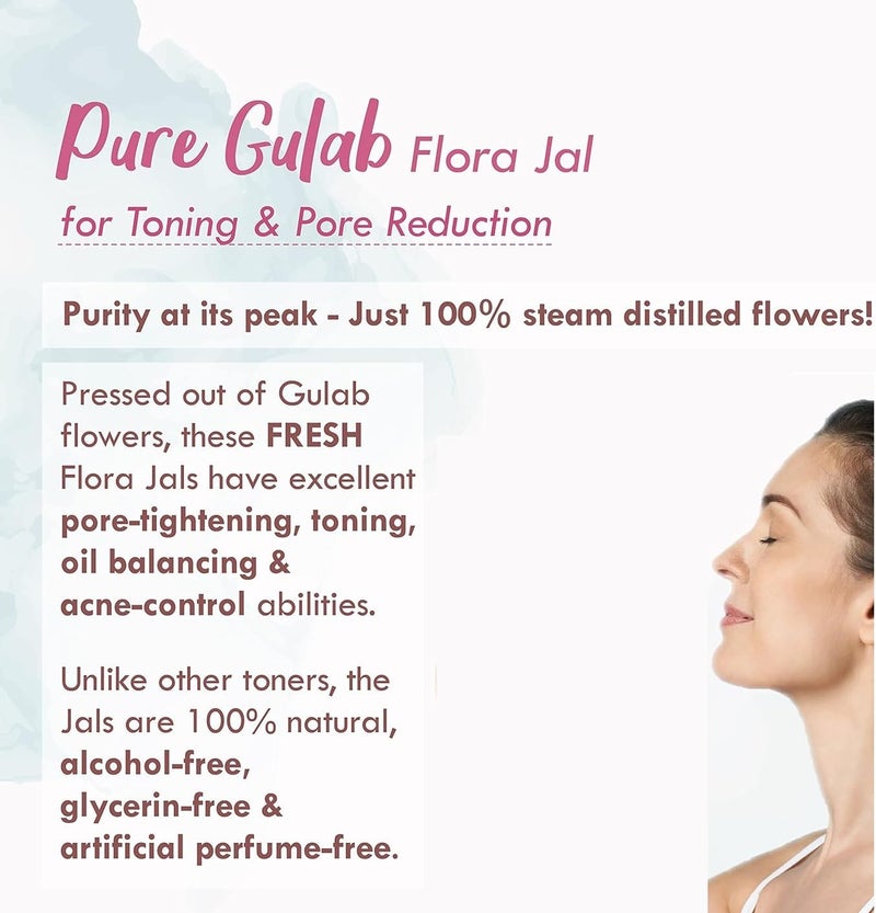 Elecsera 100 Pure Gulab Jal  Rose Water Face Spray SteamDistilled For OilControl AcneControl Skin Hydration Face Wash 100 ml - Image 4