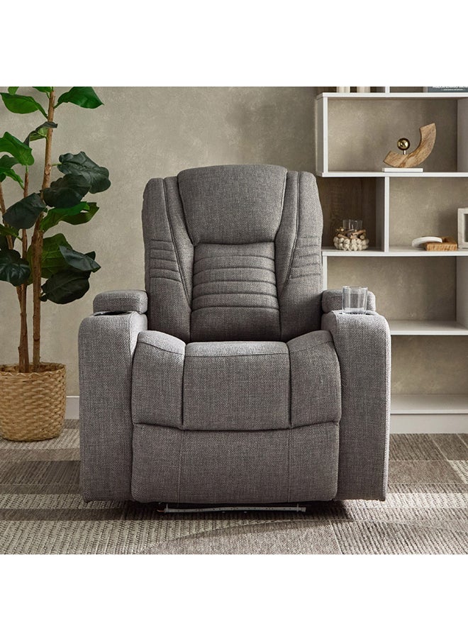 Home Box Jamaica Side Pocket Fabric Armchair Recliner with Colour Changing LED and Arm Storage 90 x 99 x 86 cm  - Image 5