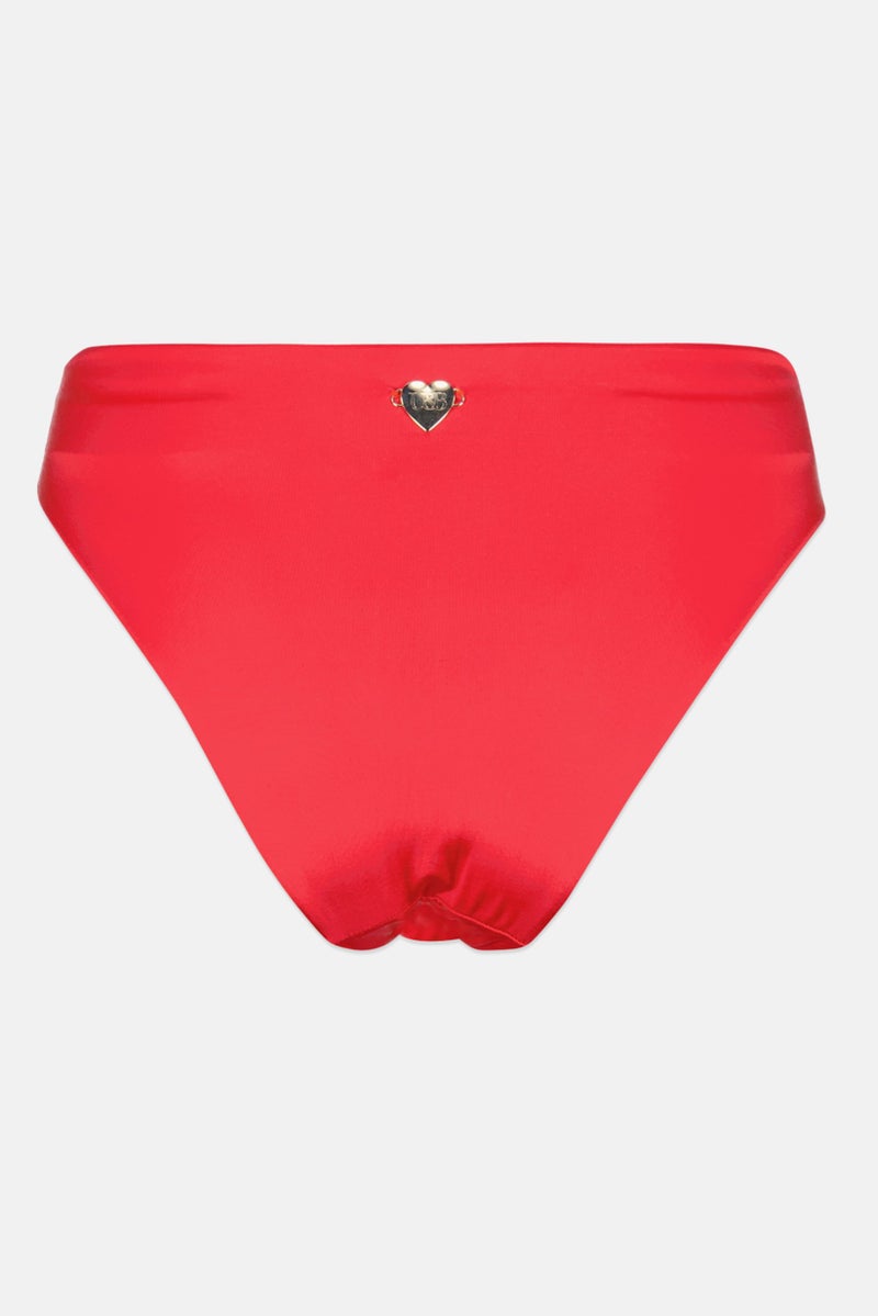 TWINSET Women Solid Bikini Bottom, Red - Image 2