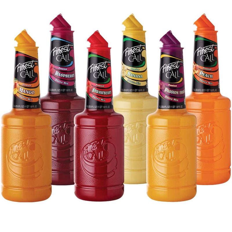Finest Call Premium Fruit Puree Drink Mix 1 Liter Bottles 338 Fl Oz Variety Pack of 6 - Image 3