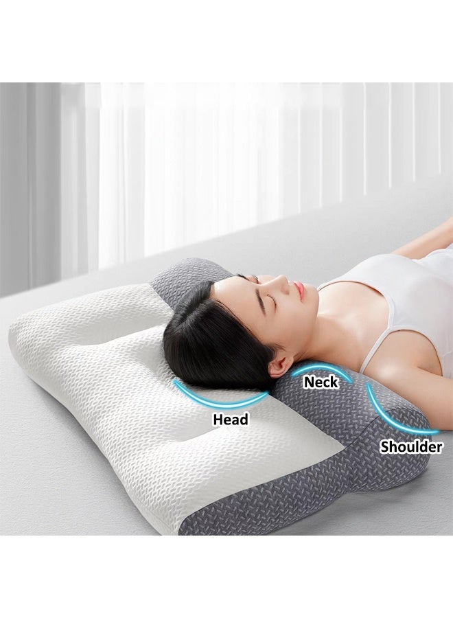 Ergonomic Pillow Neck Pillows Sleeping Side Sleeper Cervical Pillow for Neck Head and Shoulder Pain Relief Contour Support Pillows for Bed Sleeping Support Pillow Orthopedic Cervical Spine Stretch Pillow  - Image 5