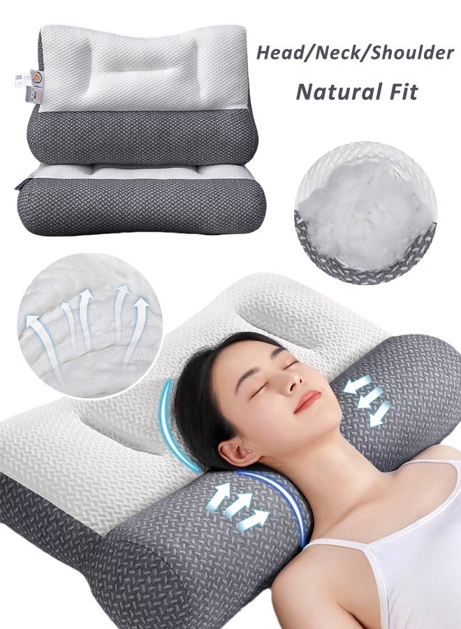 Ergonomic Pillow Neck Pillows Sleeping Side Sleeper Cervical Pillow for Neck Head and Shoulder Pain Relief Contour Support Pillows for Bed Sleeping Support Pillow Orthopedic Cervical Spine Stretch Pillow  - Image 1
