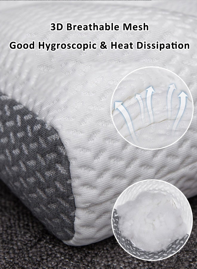 Ergonomic Pillow Neck Pillows Sleeping Side Sleeper Cervical Pillow for Neck Head and Shoulder Pain Relief Contour Support Pillows for Bed Sleeping Support Pillow Orthopedic Cervical Spine Stretch Pillow  - Image 3