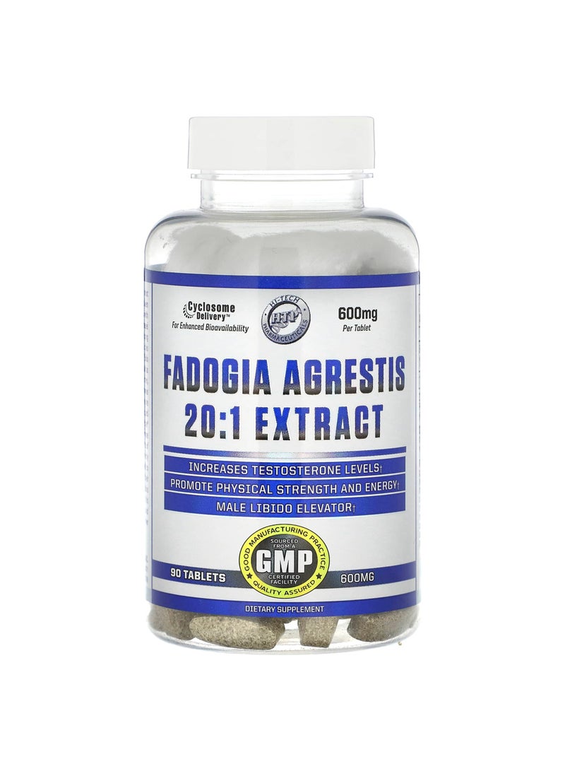Fadogia Agrestis 20:1 Extract, 600 mg, 90 Tablets