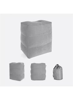 Loquat Portable Travel Inflatable Footrest Pillow Deep Gray  - Image 2
