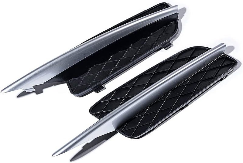 Anzios Compatible Lower Bumper Grille for BMW X5 E70 2007-2010 - Matte Black and Silver - Image 1