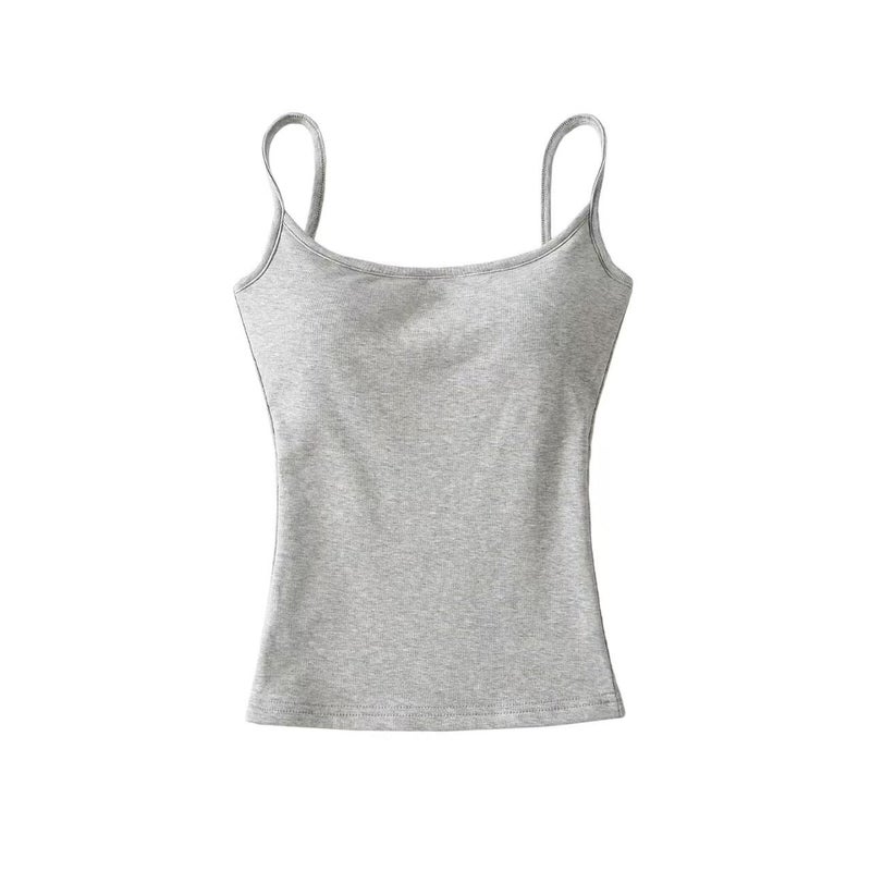 Women's Cotton Cami with Built-in Pads - Image 5