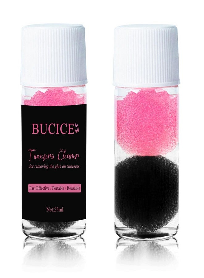 BUCICE 1Pcs Eyelash Tweezers Cleaner, Eyelash Extension Tweezers Cleaner with Liquid Glue Remover and Sponge Ball for Lash Extension Application - Image 1
